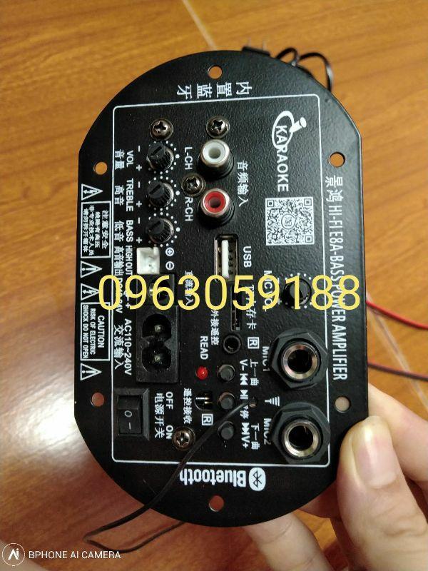 Mạch khuyếch đại âm thanh crown có bluetooth - 2 mic cắm