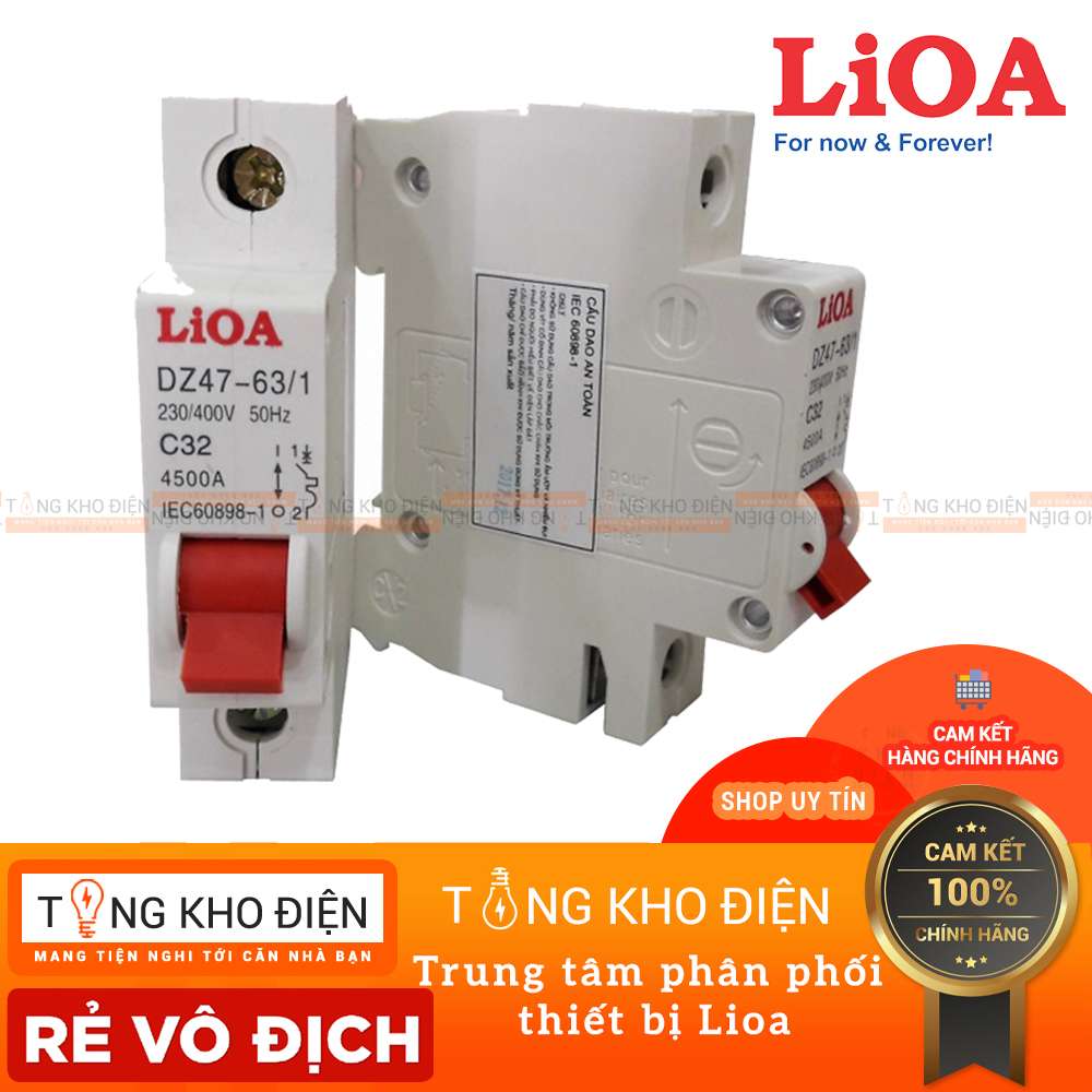 Cầu dao tự động (APTOMAT) 1 cực LIOA dòng cắt 4,5KA