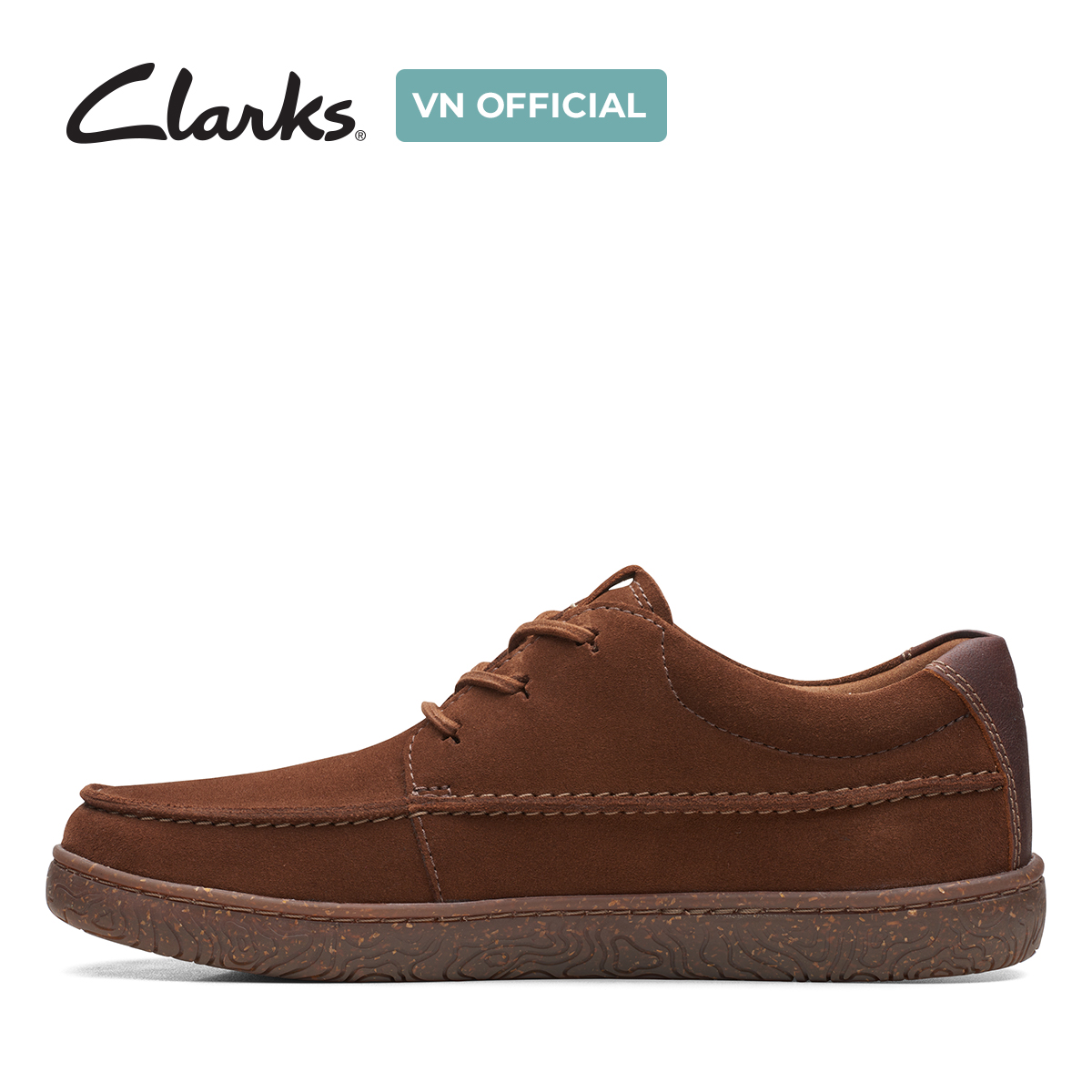 Giày Buộc Dây Da Lộn Nam Clarks - Hodson Moc