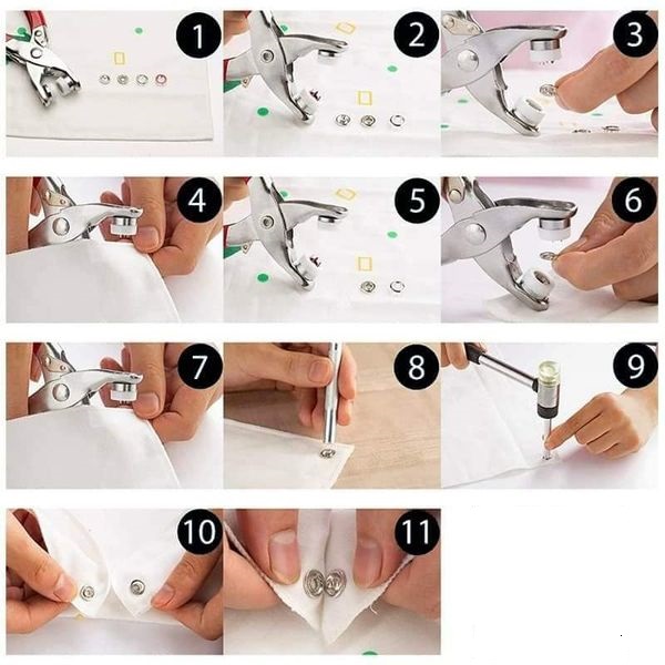 Bộ kìm bấm nút sắt ( 1 kìm + 1 hộp cúc)