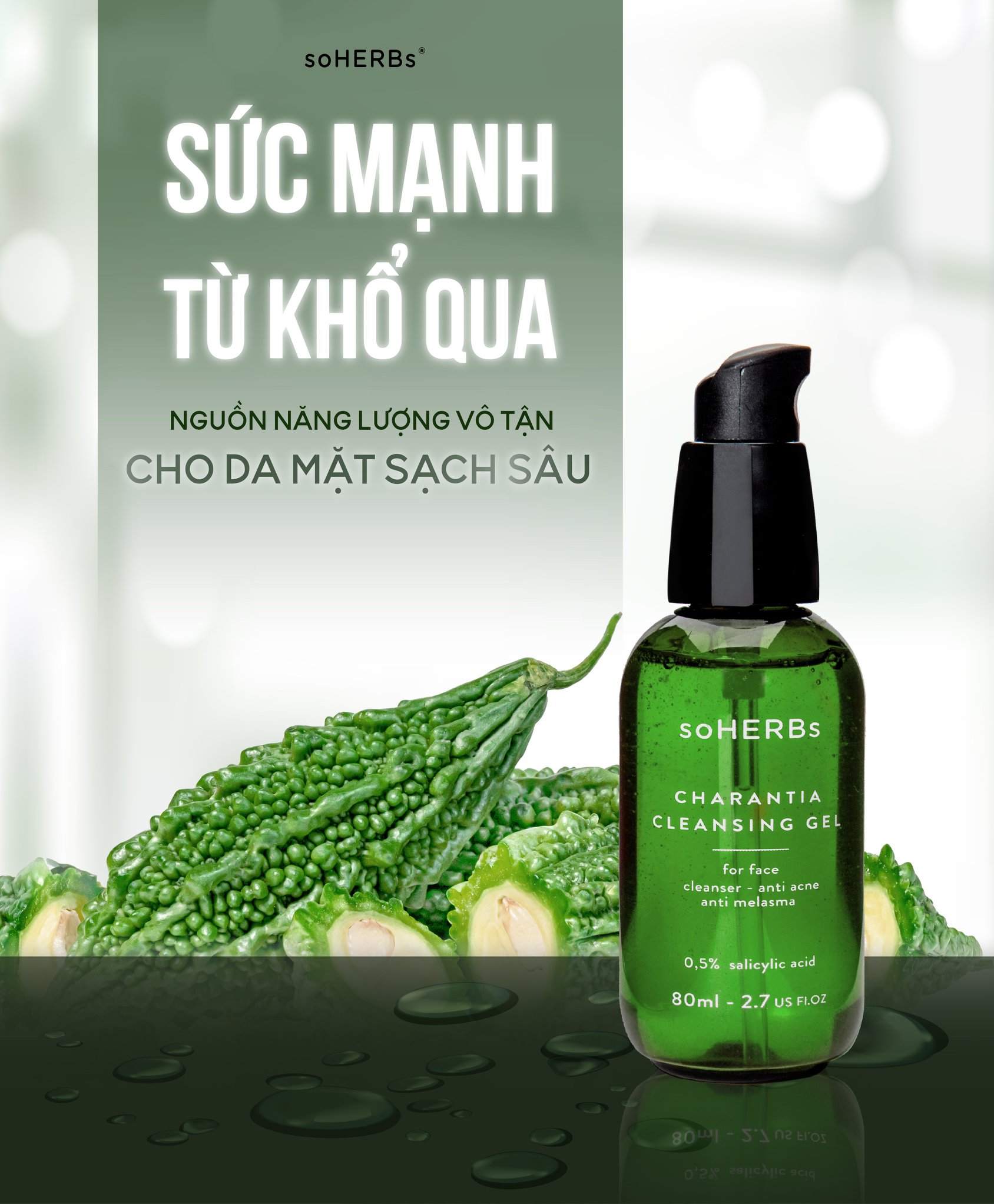 SỮA RỬA MẶT KHỔ QUA SÁNG DA MỜ THÂM MỤN 80ML