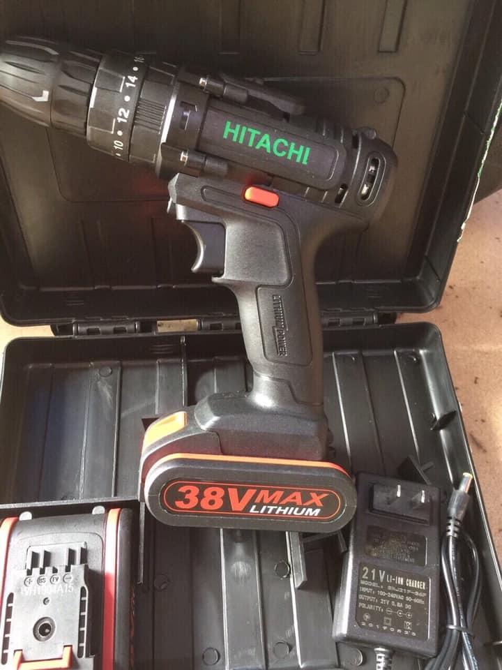 Máy Khoan Pin HITACHI 38V + 2PIN 38V (Có chức năng khoan búa) New 2019