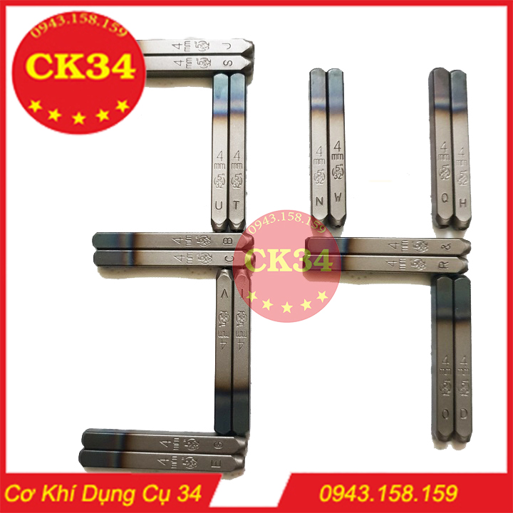 Bộ đục chữ đóng chữ 4mm