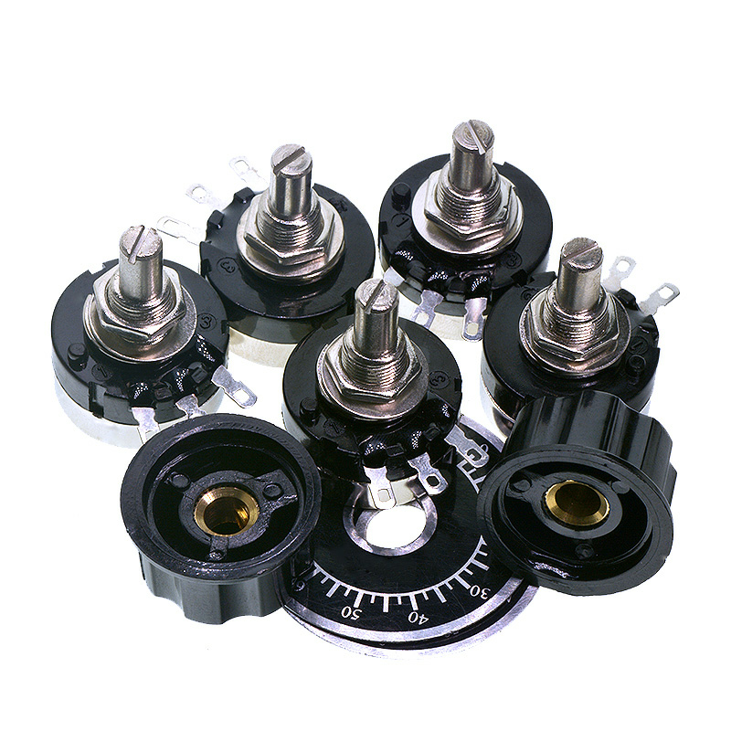 Chiết áp tocos, biến trở tocos biến trở xoay triết áp tocos rv24yn 20s 1k 2k 5k 10k 20k 50k 100k 200k 500k kèm núm vặn vạch chia