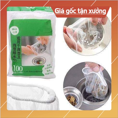 [ SALE SỐC - GIÁ GỐC TẬN XƯỞNG ] Combo 100 túi lọc rác bồn rửa bát. túi lọc rác bồn rửa bát. túi lọc thức ăn chống tắc nghẽn bồn rửa. 100 Túi Lọc Rác Bồn Rửa Chén Bát - Siêu Rẻ