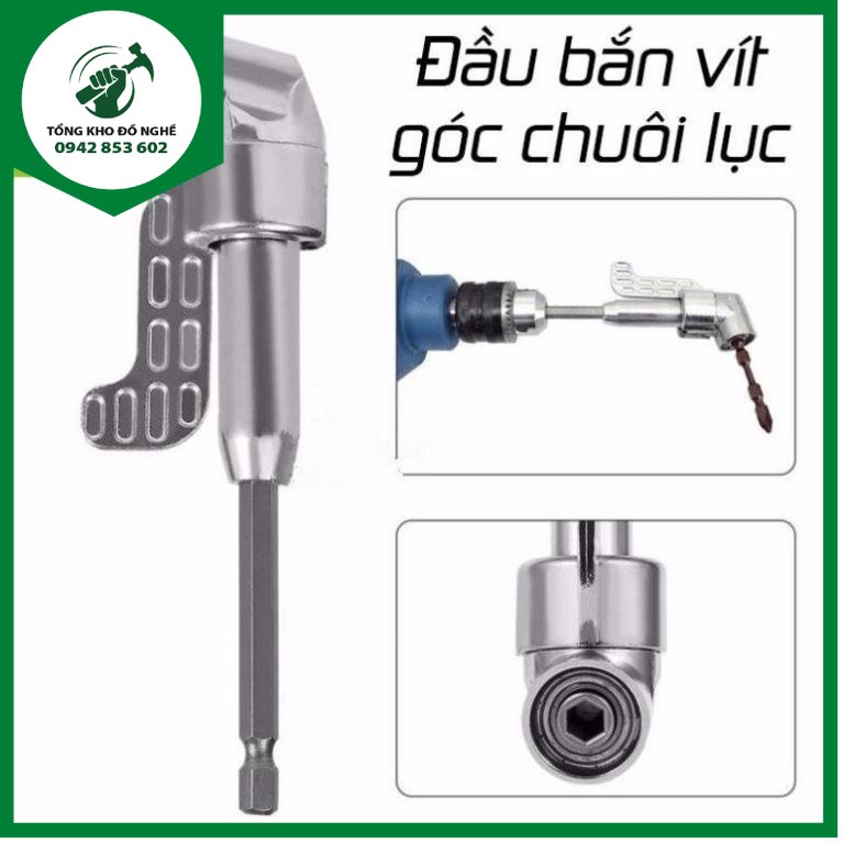 Đầu chuyển hướng máy khoan bắt vít, chuyển hướng bắn tô vít góc chuôi lục giác _TKDN