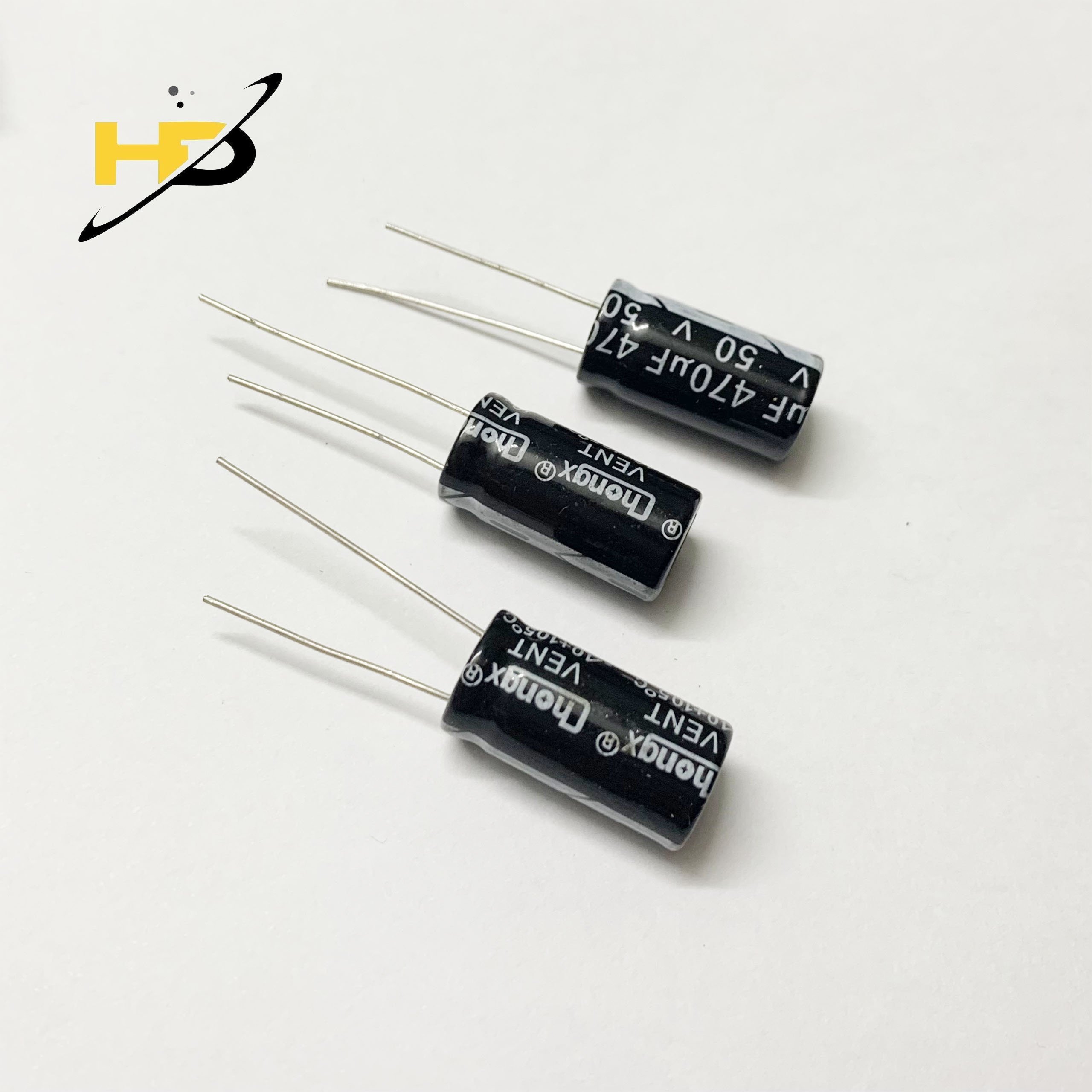 Gói 10 Con Tụ Hóa Phân Cực 470uF 50V Tần Số Cao, Tụ Điện ChongX Chân Cắm (Mới)