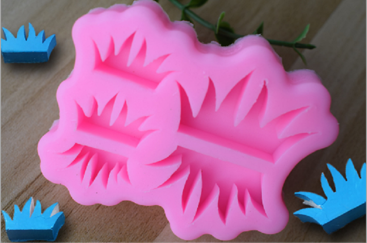 Khuôn silicon 3D làm thạch làm bánh mẫu Cỏ