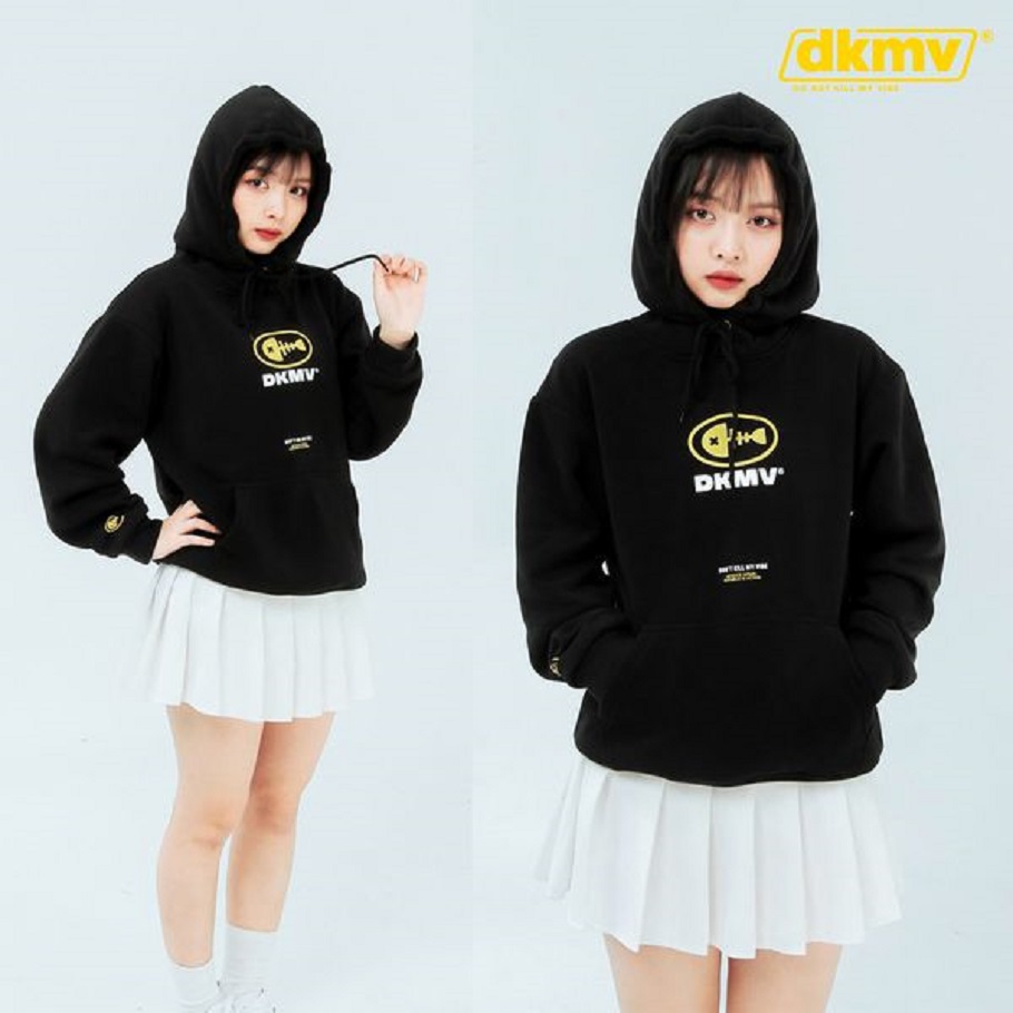 Áo hoodie nữ màu đen | DKMV Black Basic Hoodie