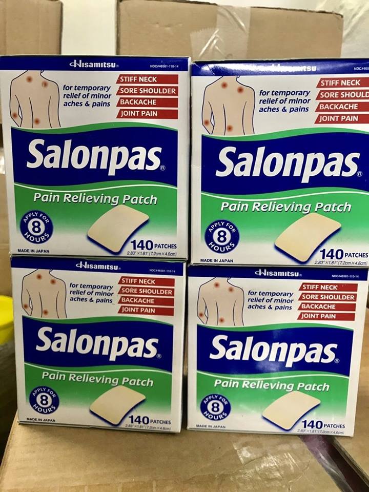 [Hàng Mỹ] Hộp Miếng Dán giảm đau Salonpas Mỹ  ( có Bill )