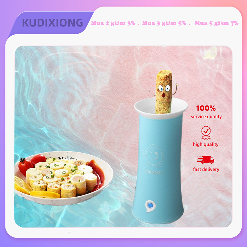 Máy cuộn trứng KUDIXIONG Máy làm trứng cuộn điện máy ăn sáng trong nhà bếp Máy làm trứng cuộn tự động nhỏ