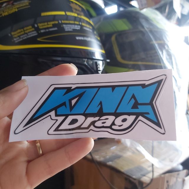 Combo 2 tem decal king drag màu xanh dương giá rẻ