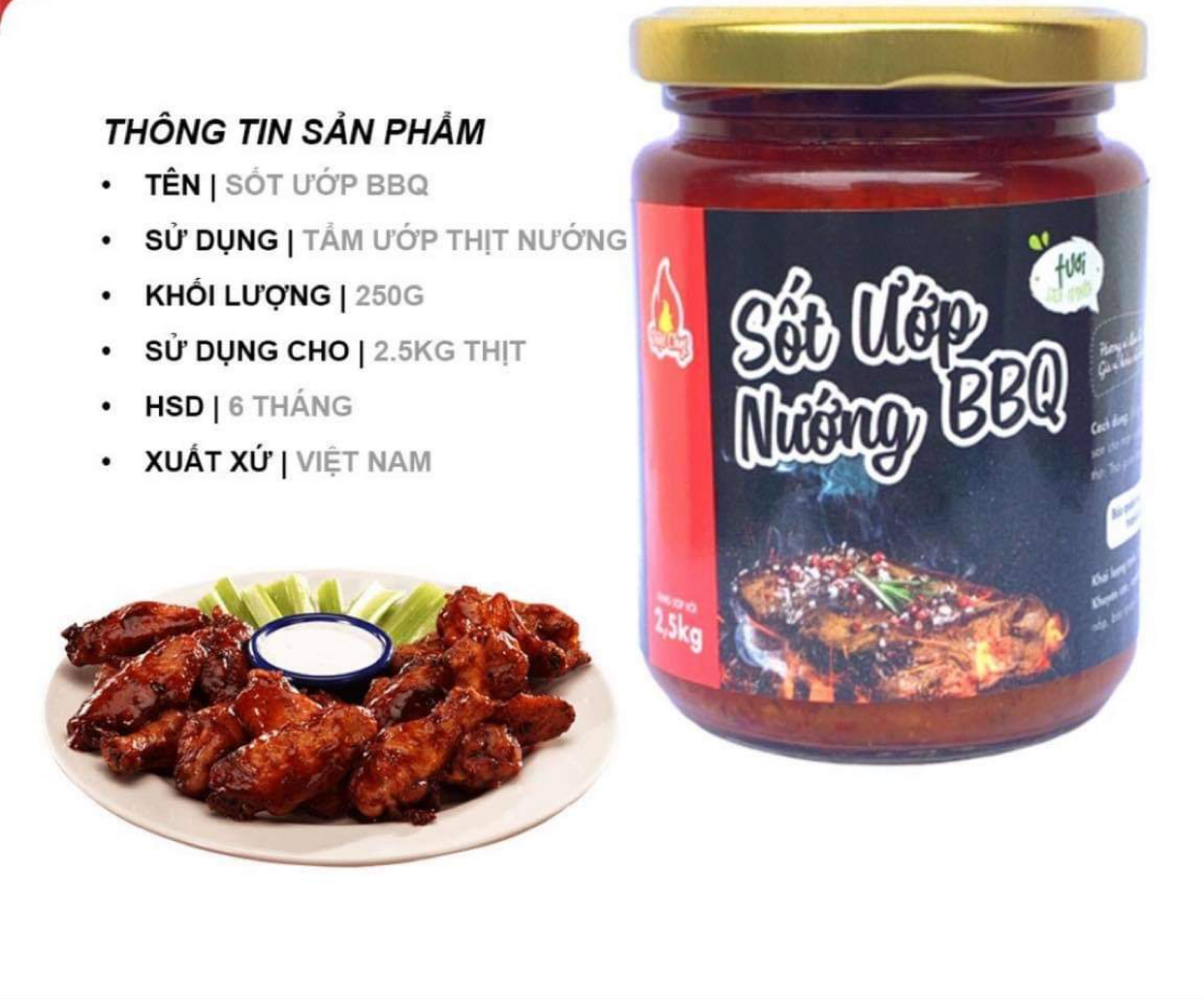 Sốt ướp thịt nướng BBQ Hàn Quốc 250g