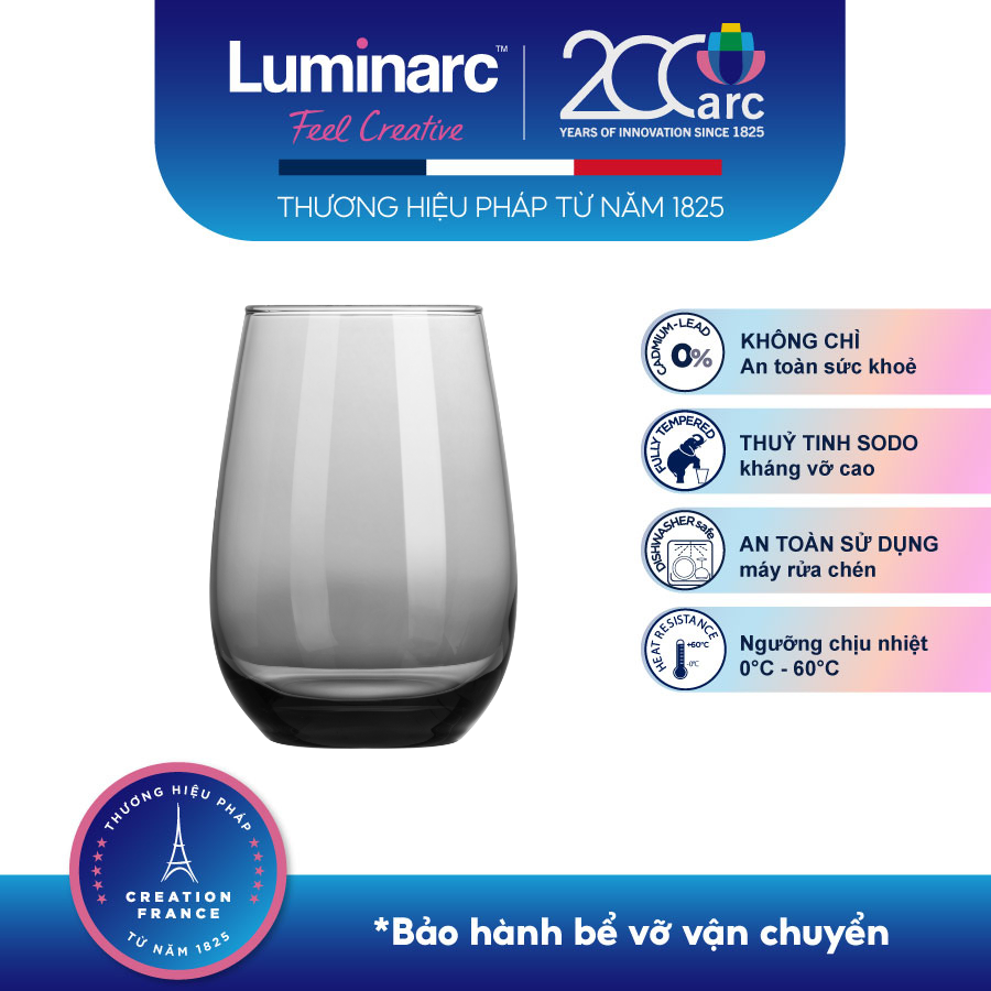 Bộ 6 Ly Thuỷ Tinh Luminarc Maine Grey