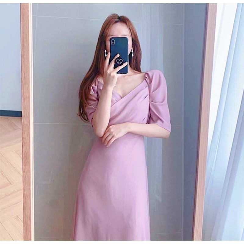 ĐẦM TRẮNG TAY PHỒNG, THẮT EO (có ảnh thật) MS121