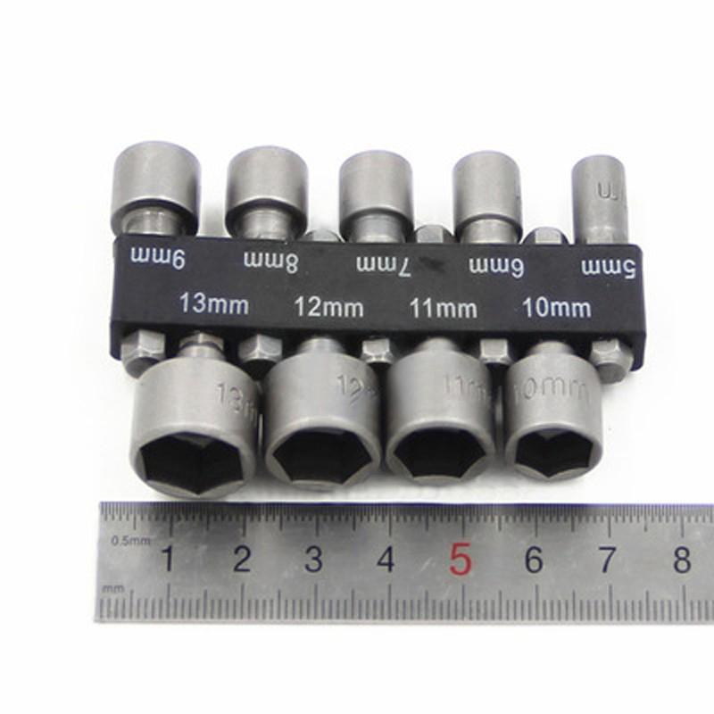 Bộ 9 đầu vặn đai ốc kích thước 5mm-13mm