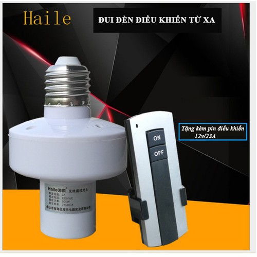 Đui đèn điều khiển từ xa e27-rf