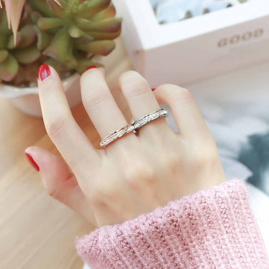 Nhẫn Nữ Đẹp, Nhẫn Titan 1 Hàng Đá