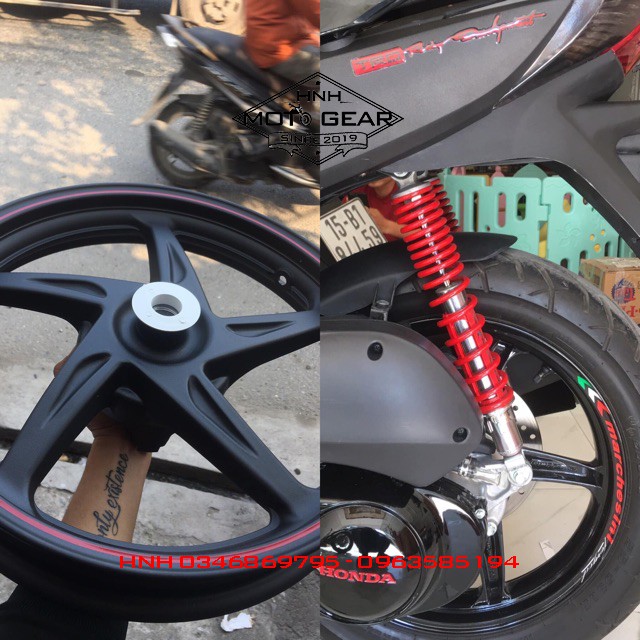 Tem Dán Vành Mechinile 3M Phản Quang Cho SH