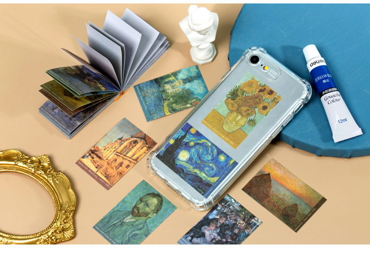 Sticker đóng cuốn hình nghệ thuật 50 tấm (Hàng có sẵn)
