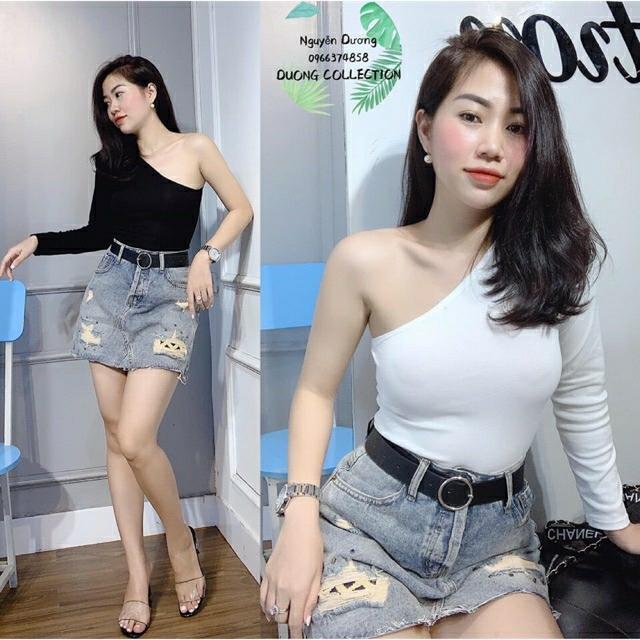 Áo thun lệch vai