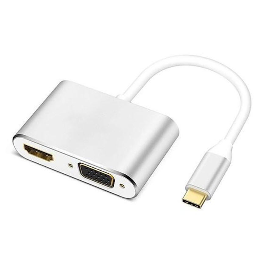 Cáp chuyển type-C ra HDMI và VGA chất lượng cao