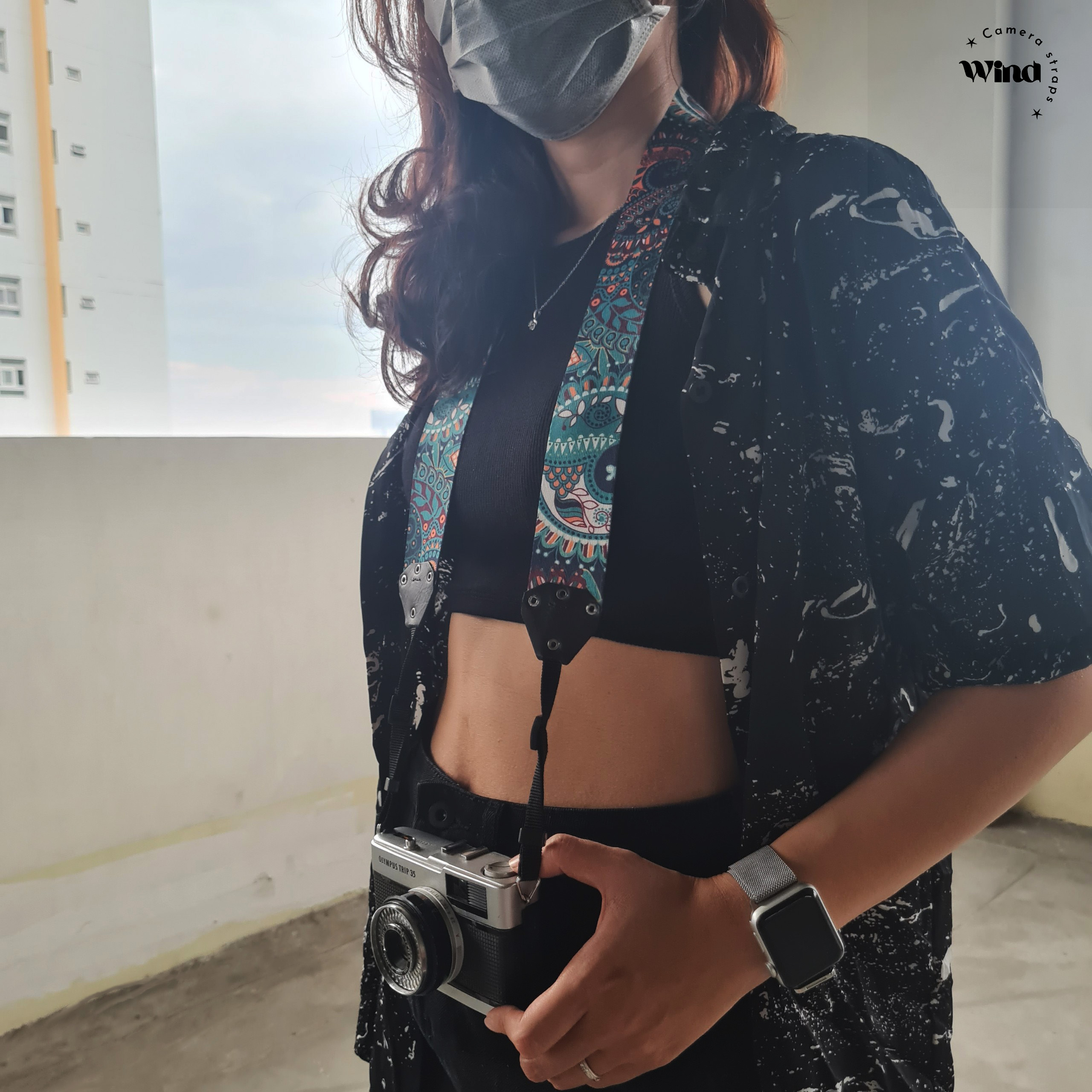 [CAMERA] Dây Đeo Máy Ảnh Classical Thổ Cẩm Hoa Văn