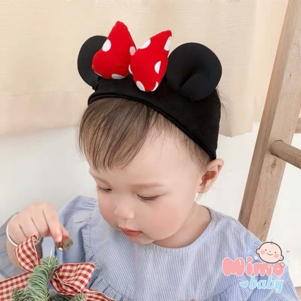 Băng đô bản to nơ mickey dễ thương cho bé