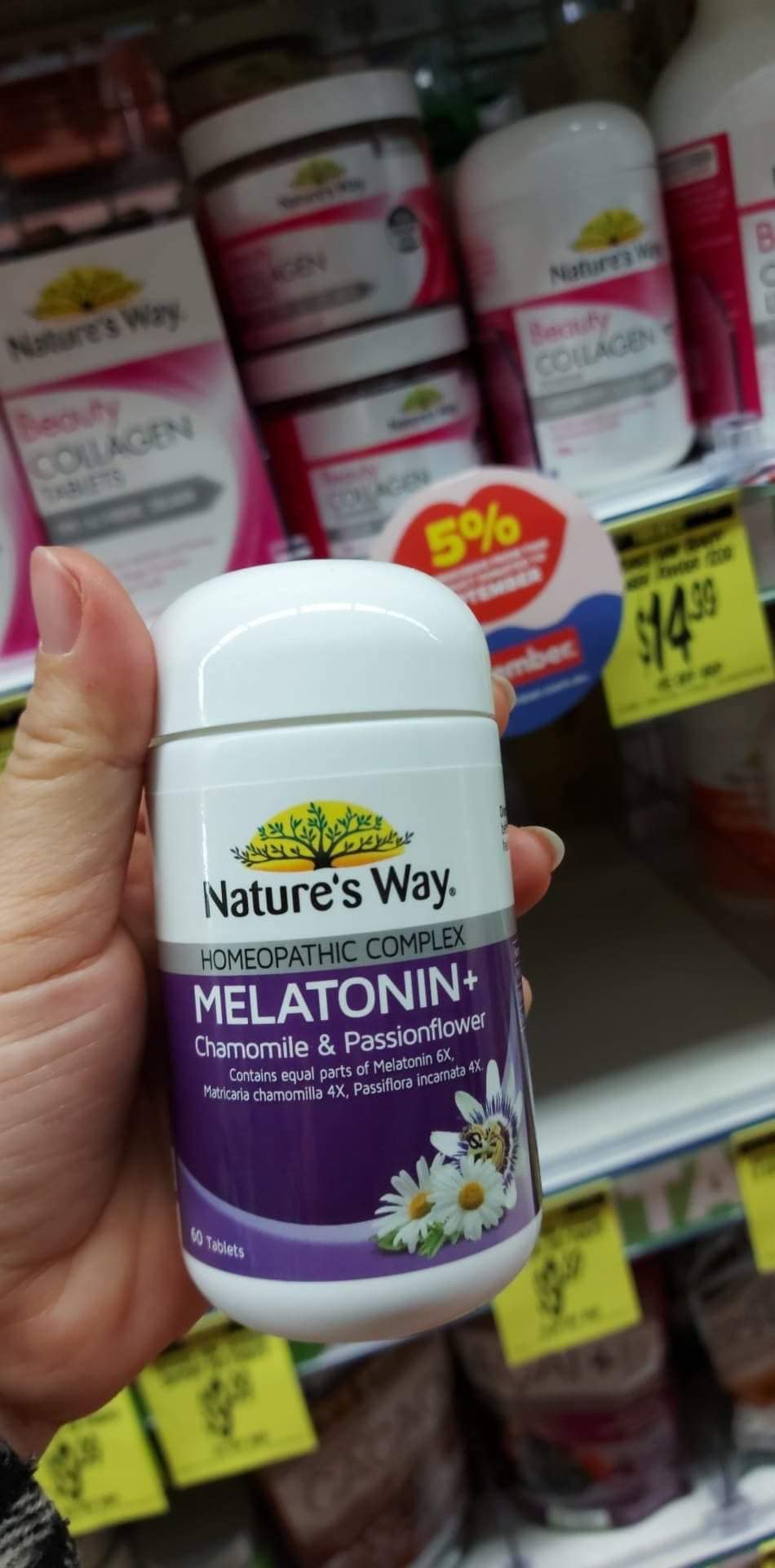 Melatonin Sleep nature way 60 tablets