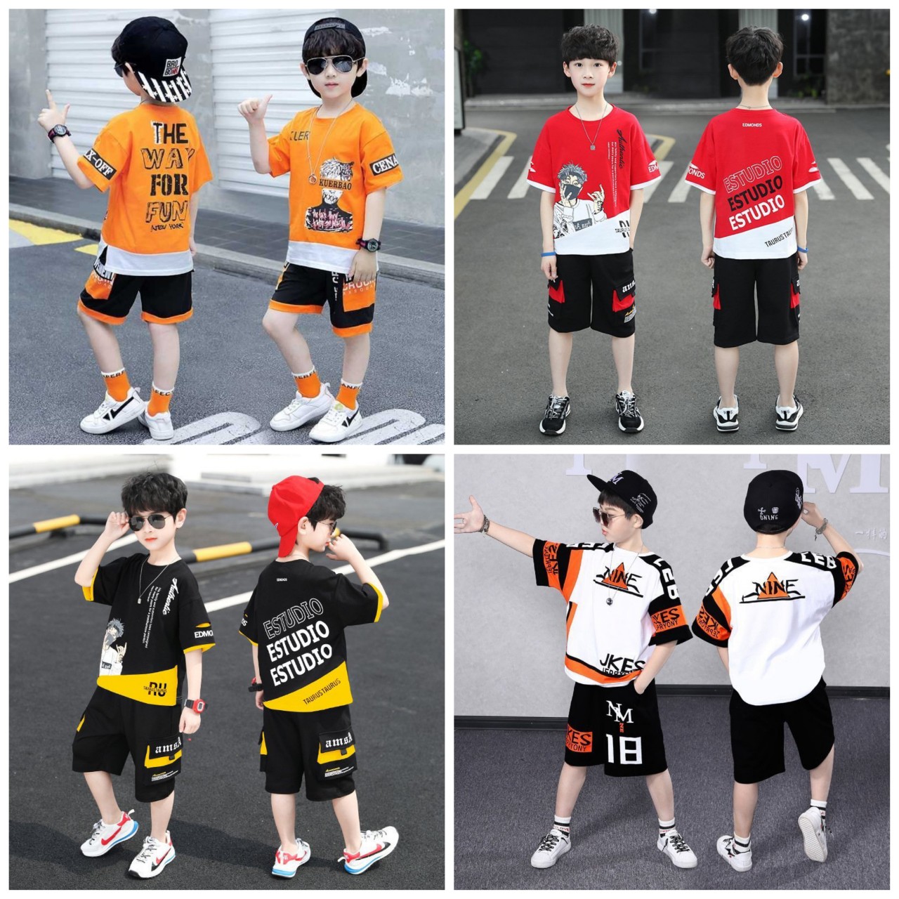 Bộ cotton cho bé mẫu Estudio size đại