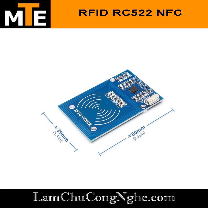 Mạch cảm biến RFID RC522 NFC 13.56Mhz - Module arduino