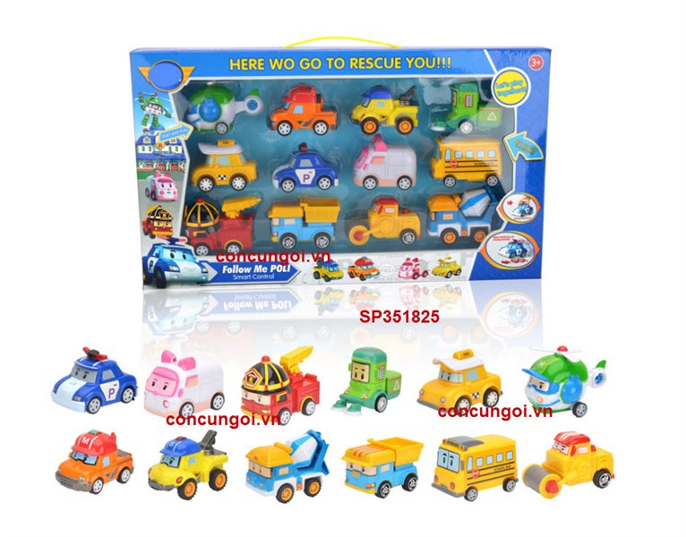 [HCM]Hộp xe Robocar Poli trớn 12c  P7 (hộp)