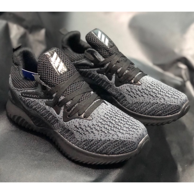 [HCM]Giầy thể thao alphabounce đen ghi nam nữ