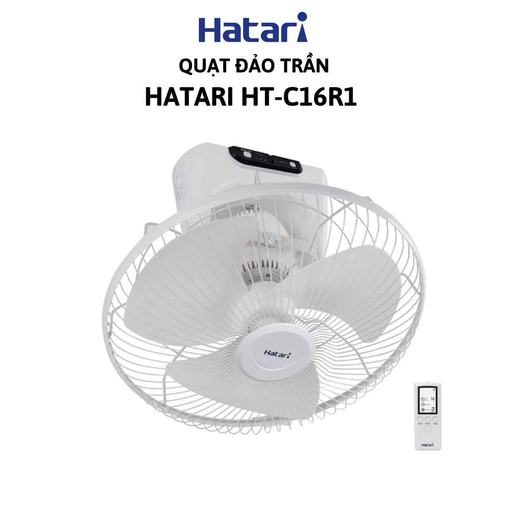 Quạt đảo trần Thái Lan Hatari HT-C16R1 có điều khiển - Hàng chính hãng bảo hành 36 tháng