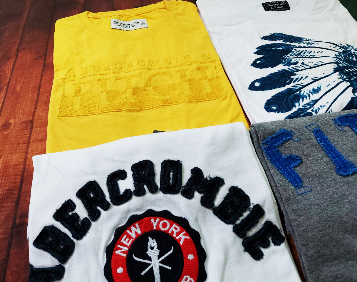 [HCM]Áo thun Abercrombie white N