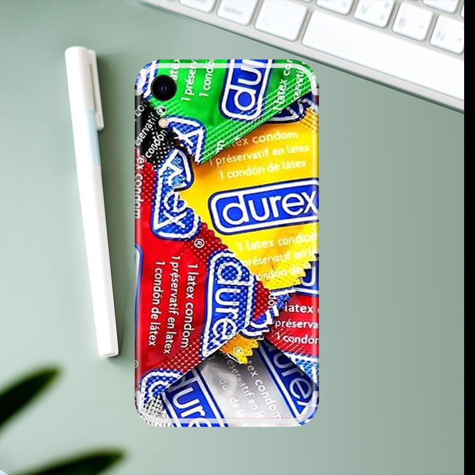 Miếng dán skin cho iPhone hình durex (Mã: atk229)