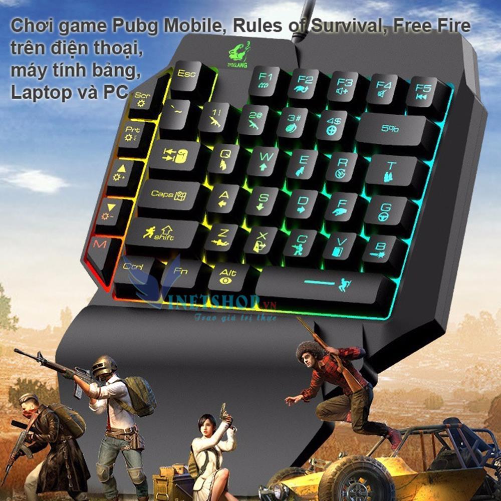 Bàn Phím Giả Cơ Free Wolf K15 Chơi Game Pubg Mobile Free Fire Trên Điện Thoại Máy Tính Bảng Laptop