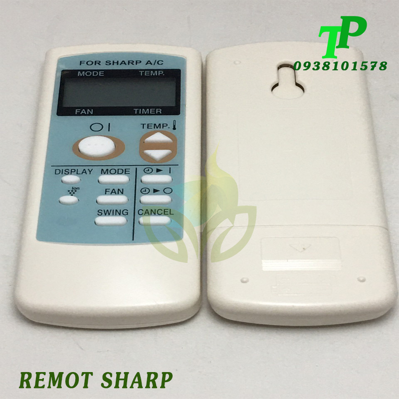 Điều Khiển, Remote Máy Lạnh Điều Hòa Sharp (Tặng Kèm Pin)