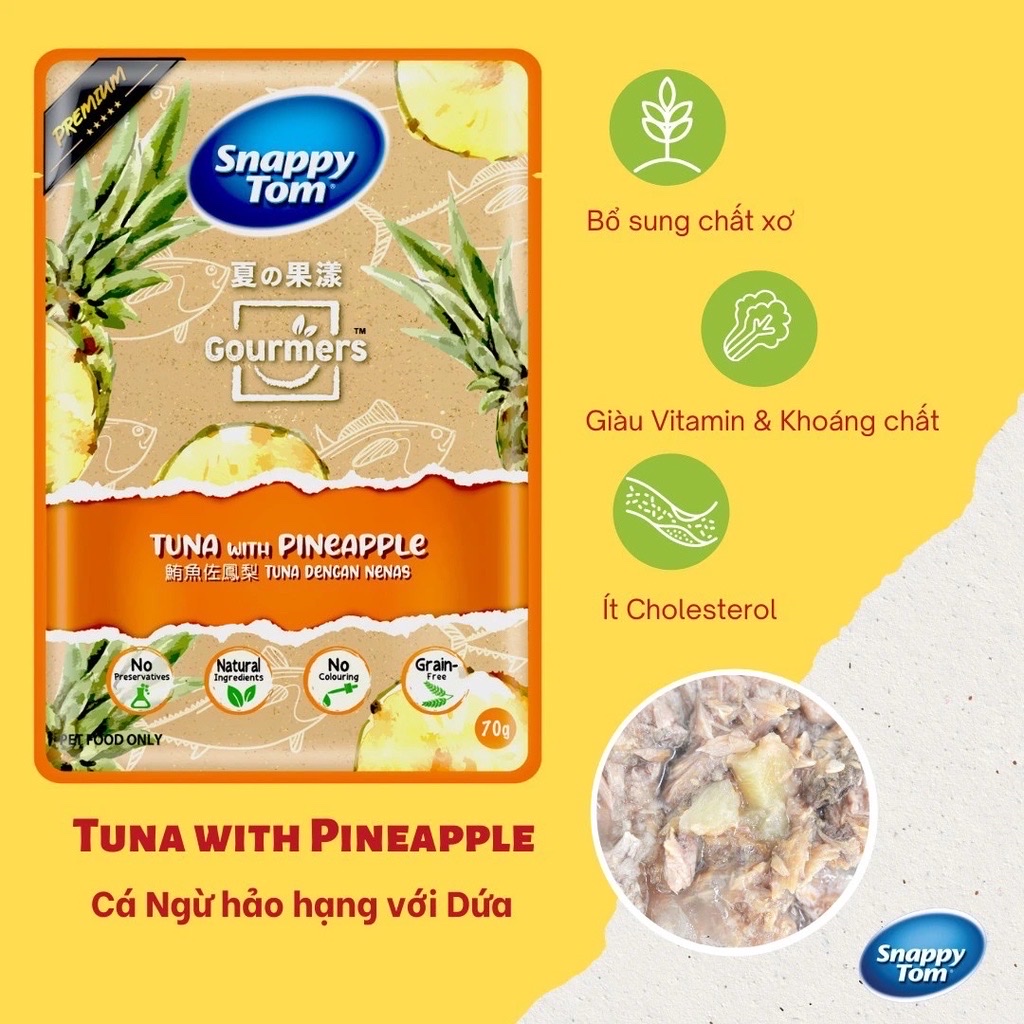 Pate Snappy Tom gói 70g trái cây