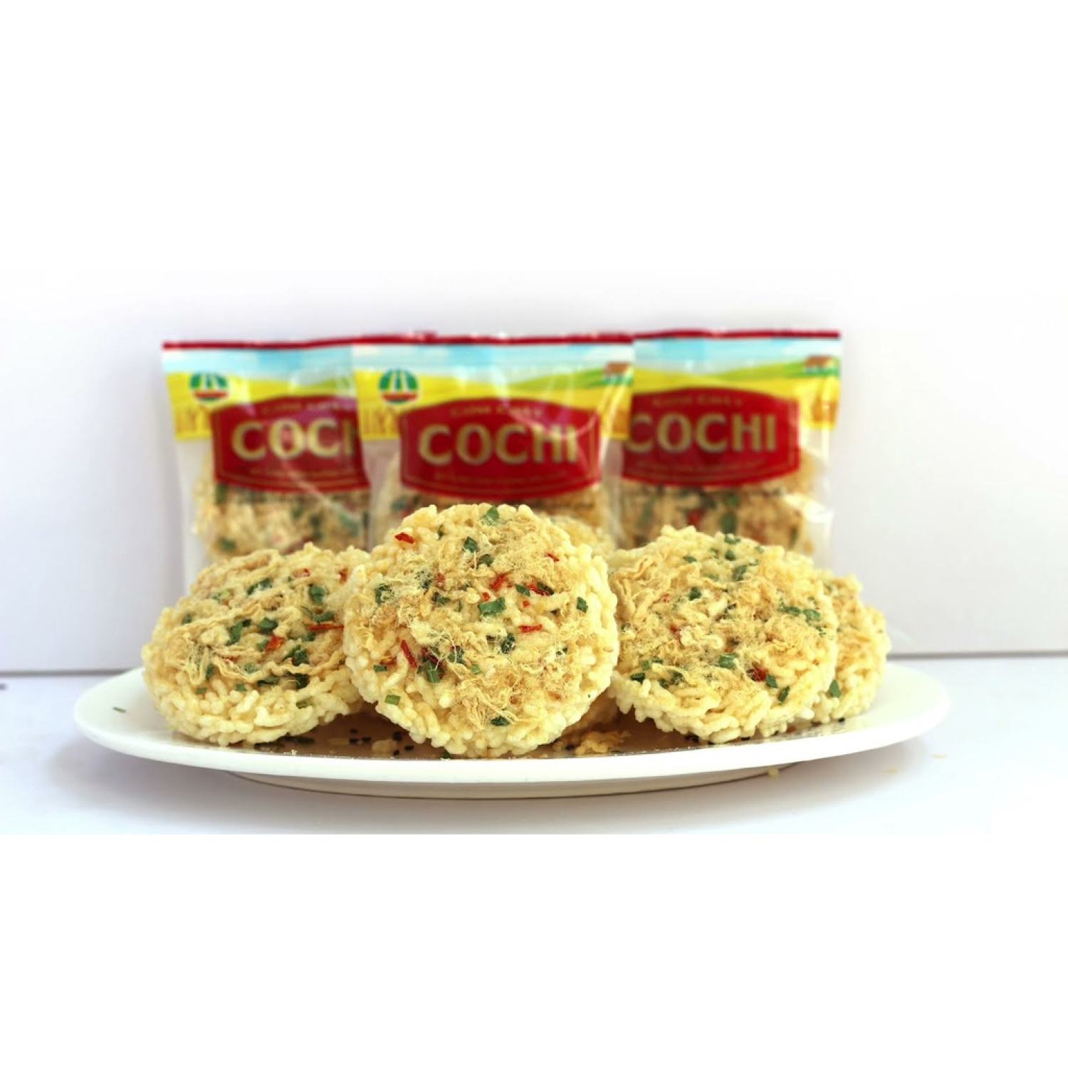 Cơm cháy Cochi vị chà bông thơm ngon giòn rụm 150g (bịch 10 gói)