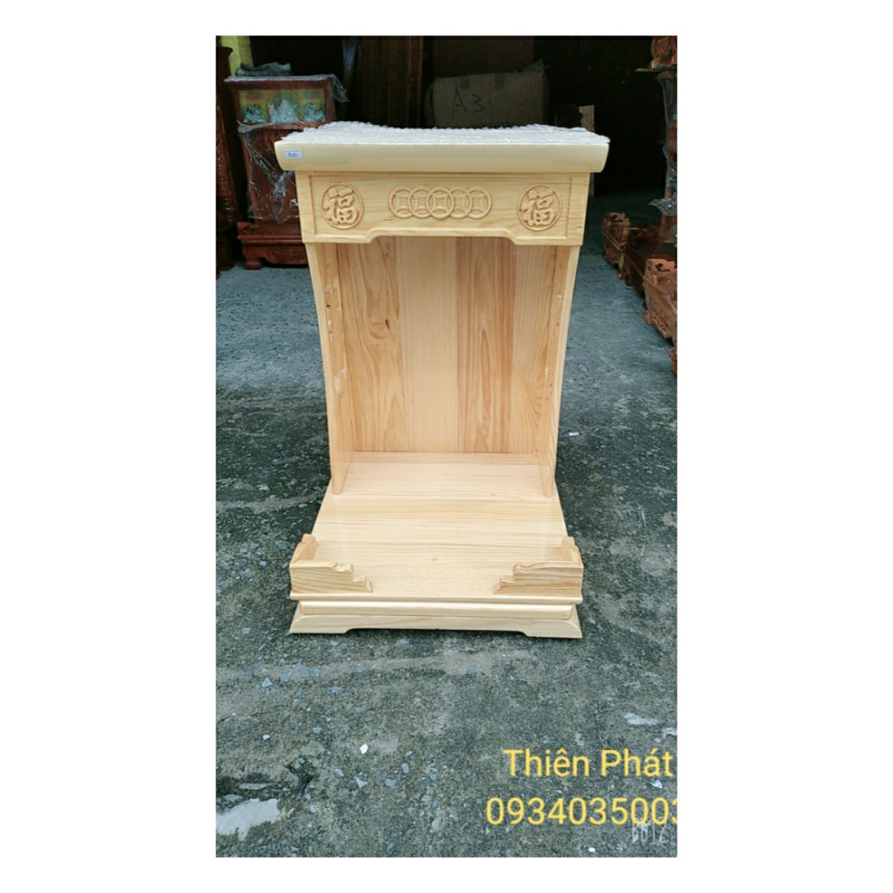 BÀN THỜ ÔNG ĐỊA 40X60 GỔ PƠ MU
