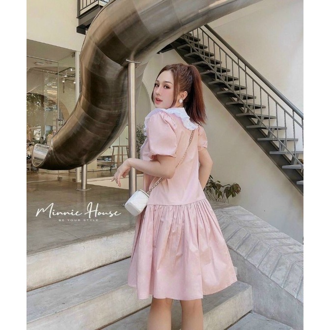 [HCM]Đầm baby doll cổ tiểu thư