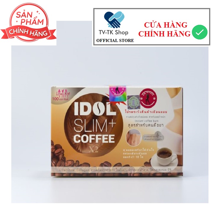 Cà Phê Giảm cân Idol Slim Coffee Thái Lan Nhập Khẩu Chính Ngạch - Hộp 10 Gói - Mẫu mới