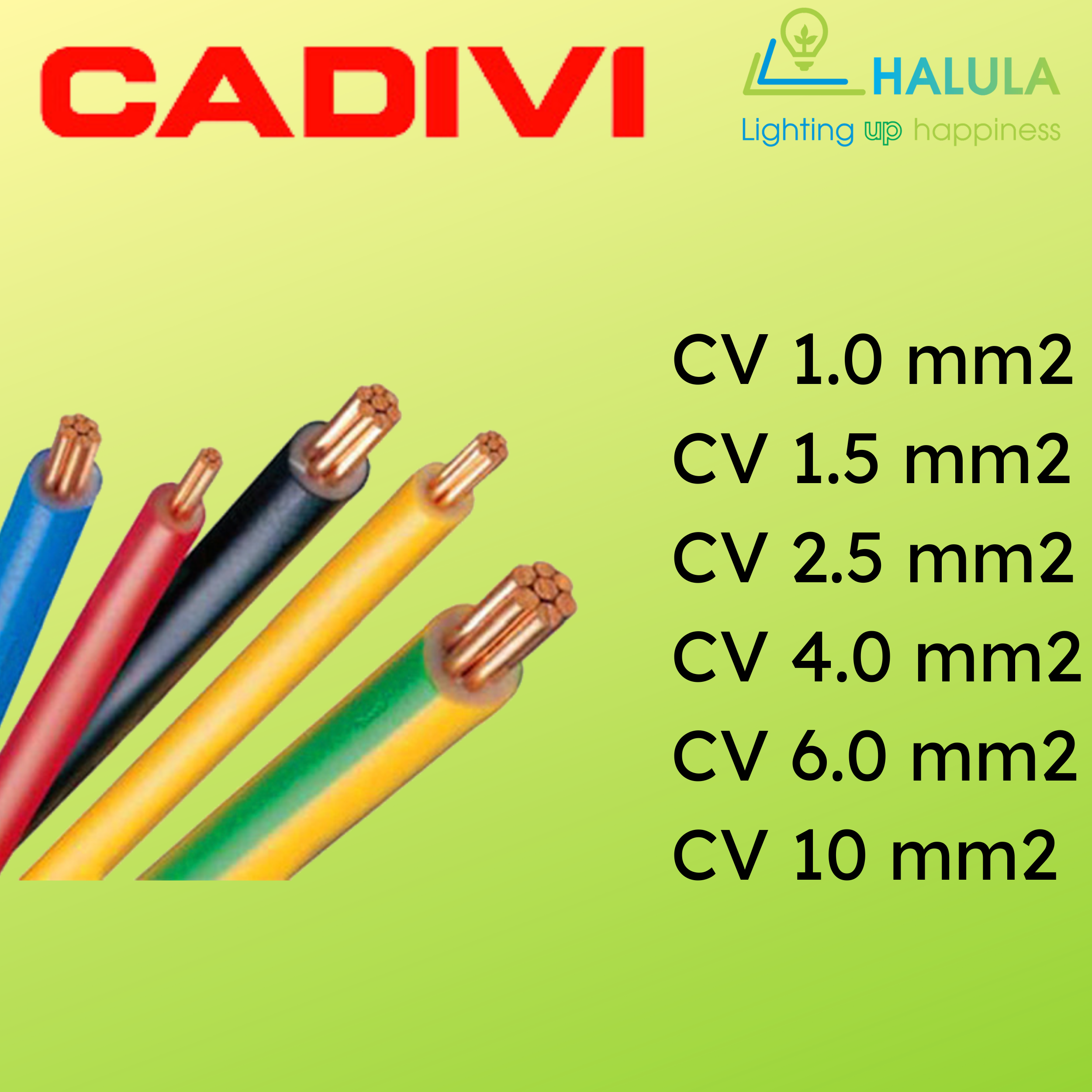Dây cáp điện đơn - dây điện CV đơn Cadivi ( Đơn giá 1 mét)
