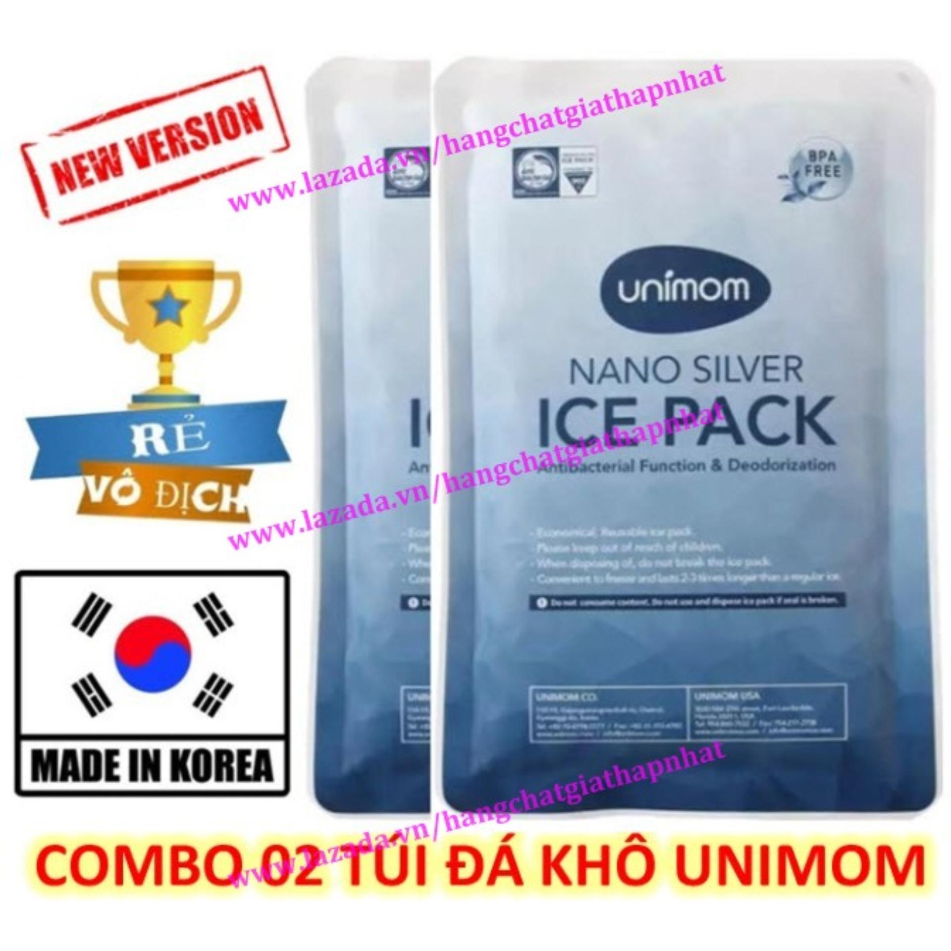 Combo 02 túi đá gel khô diệt khuẩn unimom um871857 um860136 unk u2025