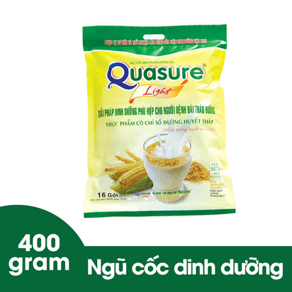 Bột ngũ cốc dành cho người ăn kiêng, tiểu đường Quasure light túi 400g
