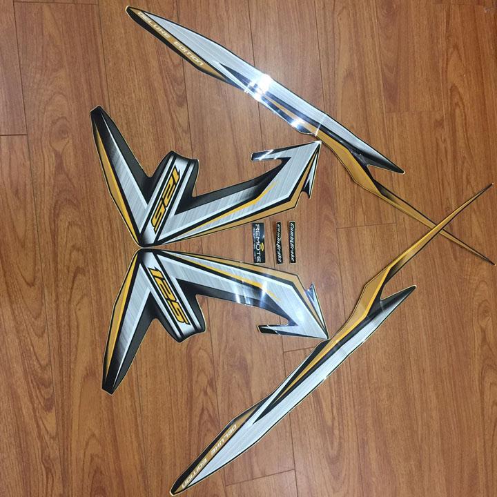Tem dán xe máy Airblade 125 màu VÀNG đời 2013-2014