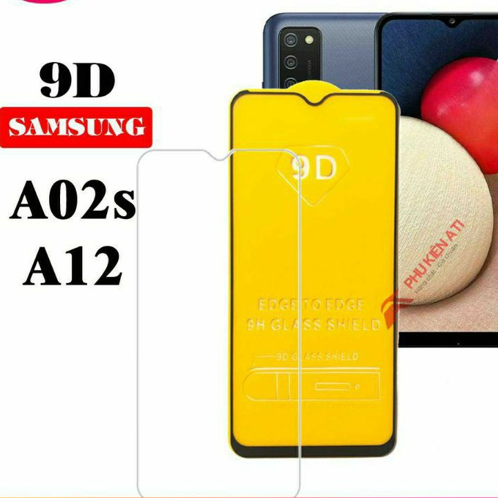 Kính cường lực cho Samsung Galaxy A12 A02S kính 9D Full màn Kính 9H trong suốt