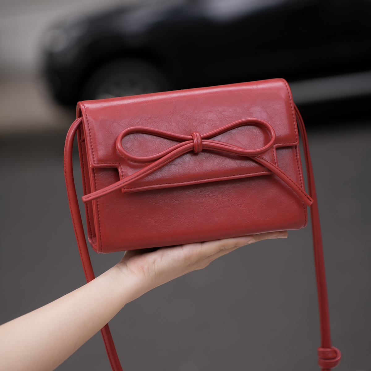 GIPSY Túi Xách Nữ Nơ Thời Trang Bow Bag (Màu  Đỏ Đô)