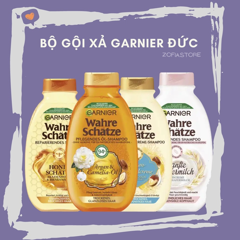 Bộ dầu gội dầu xả ủ tóc Garnier Đức